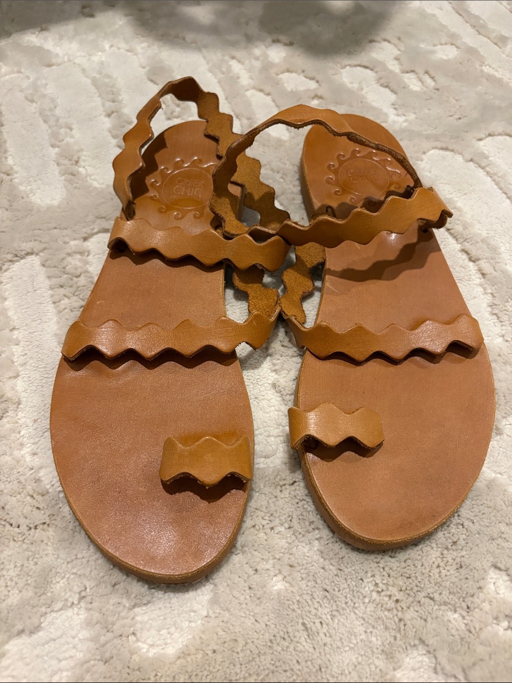 NWOT Greek Chic Leather Handmade Sandals